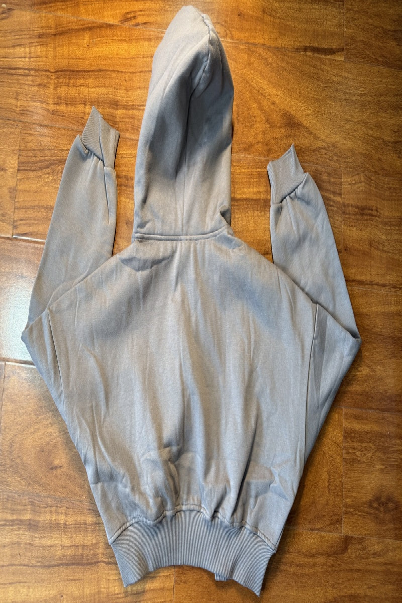 Sweet Escape Zip-Up Hoodie - Heather Gray