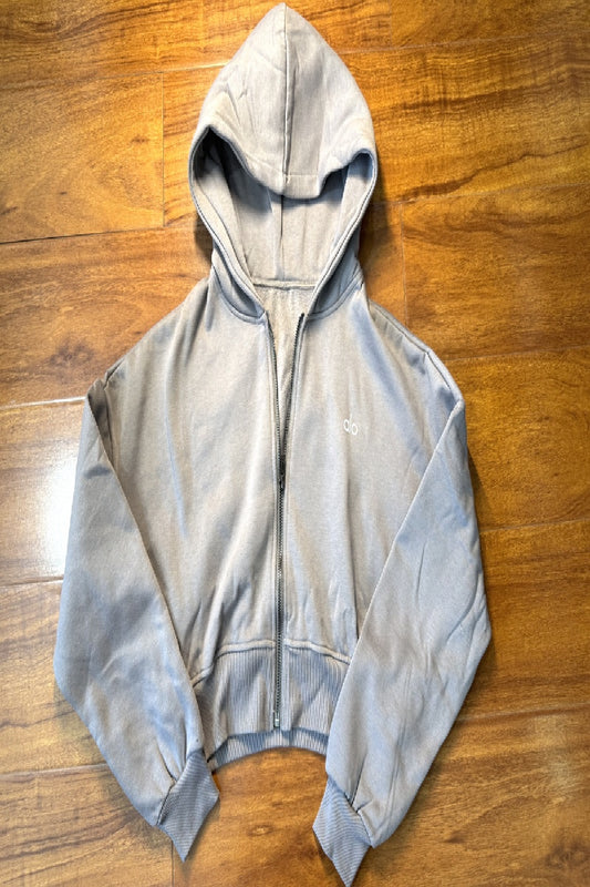 Sweet Escape Zip-Up Hoodie - Heather Gray