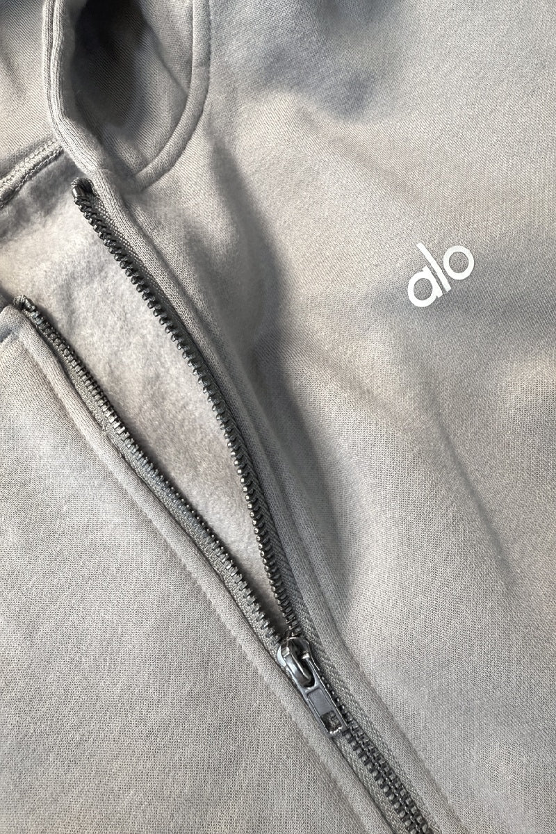 Sweet Escape Zip-Up Hoodie - Heather Gray