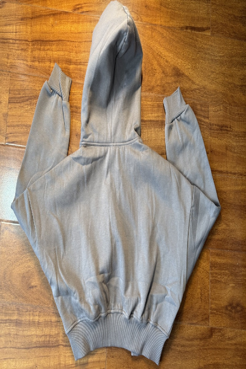 Sweet Escape Zip-Up Hoodie - Heather Gray