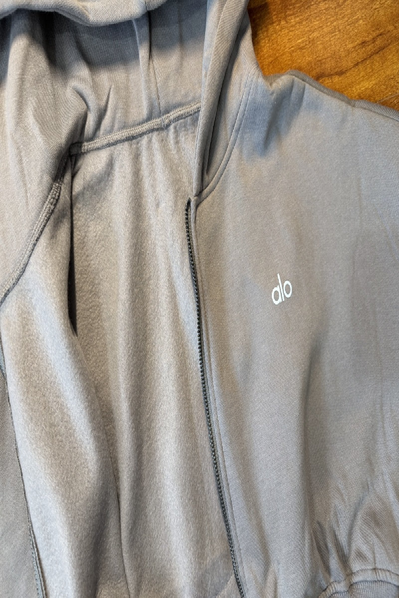 Sweet Escape Zip-Up Hoodie - Heather Gray